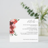 Rote Blütendetails - Weißes Budget (Stehend Vorderseite)