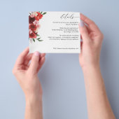 Rote Blütendetails - Weißes Budget Flyer (Gruppe)