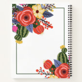 Rote Blütendusche Rezept Notizblock (Rückseite)