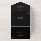 Rote Blütenhochzeit All In One Einladung (Außenbereich)