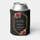 Rote Blütenhochzeit Dosenkühler (Kanne Rückseite)