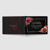 Rote Blütenhochzeit Gästebuch (Voll)