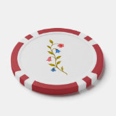 Rote Blütenrinde Pokerchips (Einzeln)