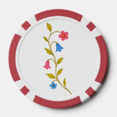 Rote Blütenrinde Pokerchips (Rückseite)