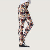 Rote Blütenvielfarbige Leggings (Rechts)