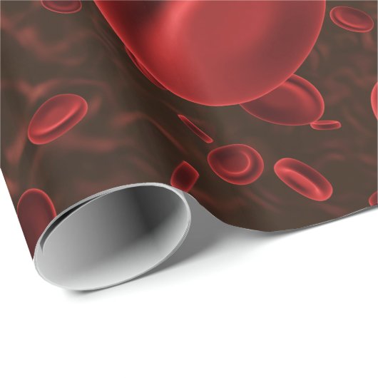 Rote Blutkörperchen Geschenkpapier (Rolleneckpunkt)