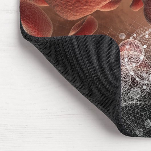 Rote Blutkörperchen im wireframe Mousepad (Ecke)