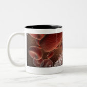 Rote Blutkörperchen im wireframe Zweifarbige Tasse (Links)