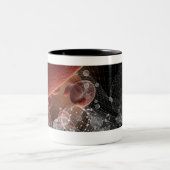 Rote Blutkörperchen im wireframe Zweifarbige Tasse (Mittel)