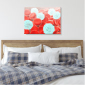 rote Blutkörperchen mit weißen Blutkörperchen Leinwanddruck (Insitu (Schlafzimmer))