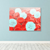 rote Blutkörperchen mit weißen Blutkörperchen Leinwanddruck (Insitu (Holzboden))