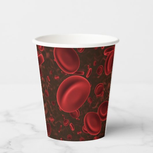 Rote Blutkörperchen Pappbecher (Vorderseite)