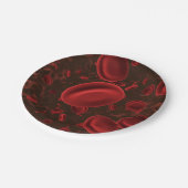Rote Blutkörperchen Pappteller (Schrägansicht)