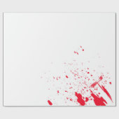 Rote Blutspritzer Geschenkpapier (Flach)