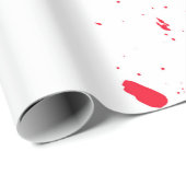 Rote Blutspritzer Geschenkpapier (Rolleneckpunkt)