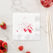 Rote Blutspritzer Serviette (Beispiel)