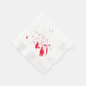 Rote Blutspritzer Serviette (Ecke)
