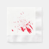 Rote Blutspritzer Serviette (Vorderseite)