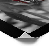 Rote Blutungen Herz Poster (Ecke)