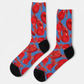Rote Blutzellen Cool Modern Socken (Linkes Detail)
