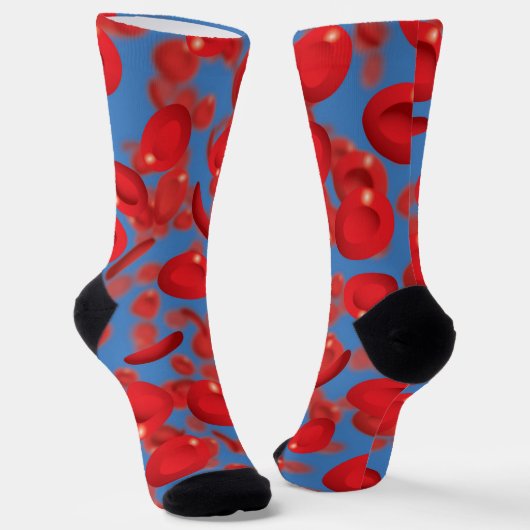 Rote Blutzellen Cool Modern Socken (Gewinkelt)