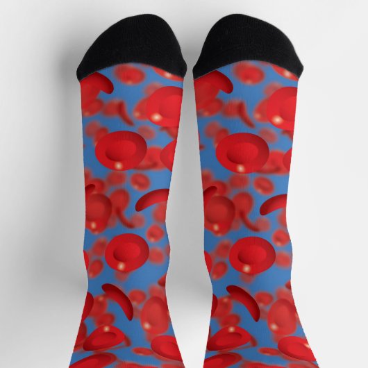 Rote Blutzellen Cool Moderne Socken (Oben)
