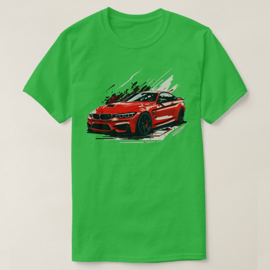 Rote BMW M4 T-Shirt (Design vorne)