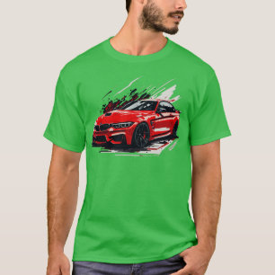 Rote BMW M4 T-Shirt