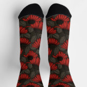 Rote Bodenfresser auf braunen Socken (Oben)