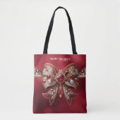 Rote Bogen-Feiertags-Tragetasche Tasche (Vorderseite)