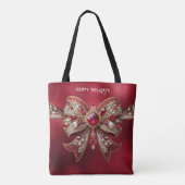 Rote Bogen-Feiertags-Tragetasche Tasche (Rückseite)