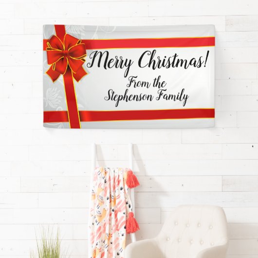 Rote Bogen-kundenspezifische personalisierte Banner (Insitu)