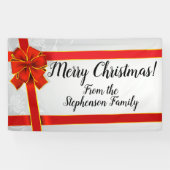 Rote Bogen-kundenspezifische personalisierte Banner (Horizontal)