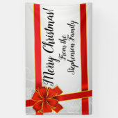 Rote Bogen-kundenspezifische personalisierte Banner (Vertikal)