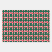 Rote Bögen Packpapier. Geschenkverpackung. Geschenkpapier Set (Vorderseite 3)