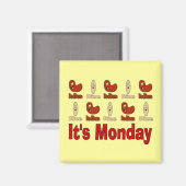 Rote Bohnen am Montag Magnet (Vorderseite/Rückseite)