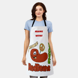 Rote Bohnen & Reis, Design hinzufügen Text, Schürz Schürze