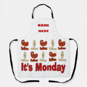 Rote Bohnen & Reis, Design hinzufügen Text, Schürz Schürze (Vorderseite)