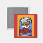 Rote Bohnen, Reis hinzufügen, komische Dose Magnet (Vorderseite/Rückseite)