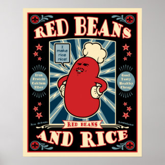 Rote Bohnen und Reis Poster