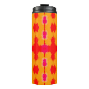 Rote Boho-Mode. Perserteppich. Wasserfarbenschicht Thermosbecher