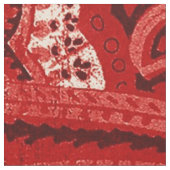 Rote Boho schicke Retro Hippie-Paisley-Bandanna Stoff (Nahaufnahme)