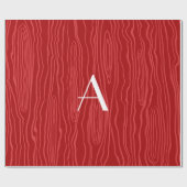 Rote bois Imitat des Monogramms Geschenkpapier (Flach)