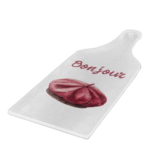 Rote Bonjour-Mütze Schneidebrett (Ecke)