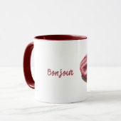 Rote Bonjour-Mütze Tasse (Vorderseite Links)
