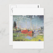 Rote Boote, Argentinien, Claude Monet Postkarte (Vorne/Hinten)