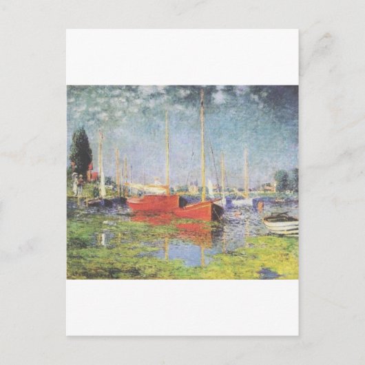 Rote Boote, Argentinien, Claude Monet Postkarte (Vorderseite)