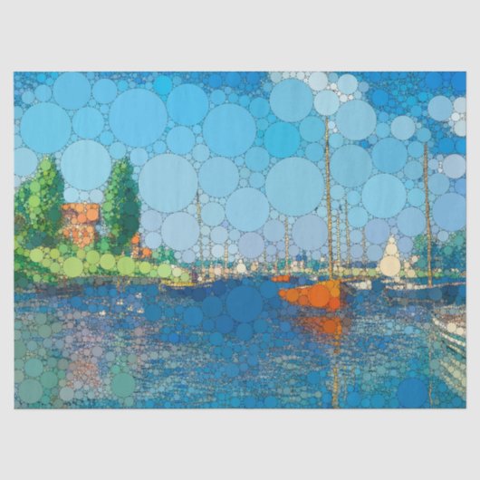 Rote Boote, Argentinien von After Claude Monet Seidenpapier (Vorderseite)