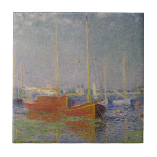 Rote Boote bei Argenteuil von Claude Monet Fliese