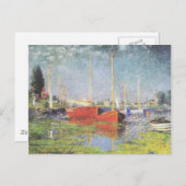 Rote Boote in Argenteuil Postkarte (Vorne/Hinten)